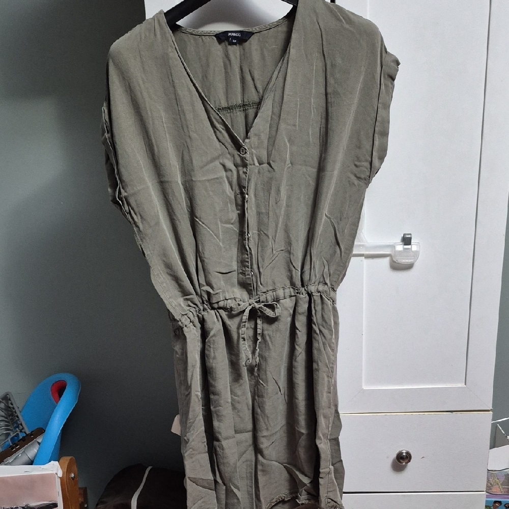 Casual Olive Green Dress